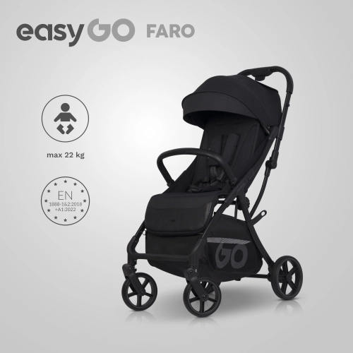 EasyGo Faro Ebony Black Pastaigu rati