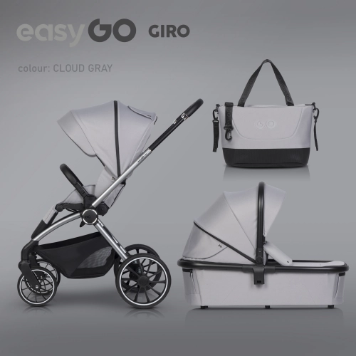 EasyGo Giro Cloudy Gray Bērnu rati 2in1