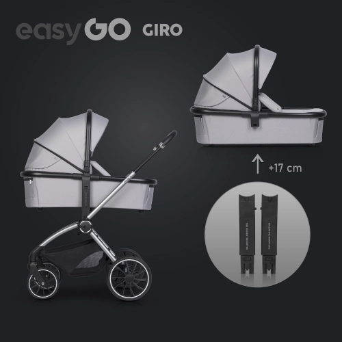 EasyGo Giro Cloudy Gray Bērnu rati 2in1