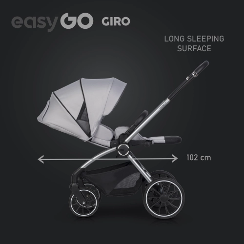 EasyGo Giro Cloudy Gray Bērnu rati 2in1