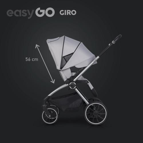 EasyGo Giro Cloudy Gray Bērnu rati 2in1