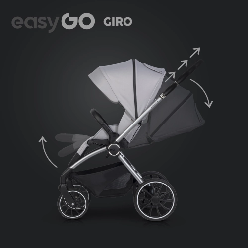 EasyGo Giro Cloudy Gray Bērnu rati 2in1