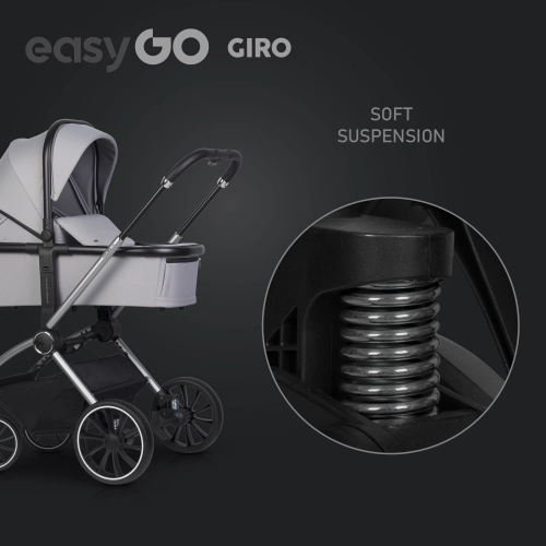 EasyGo Giro Cloudy Gray Bērnu rati 2in1