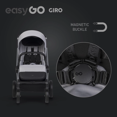 EasyGo Giro Cloudy Gray Bērnu rati 2in1