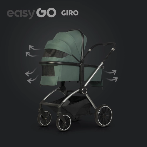 EasyGo Giro Sage Green Bērnu rati 2in1
