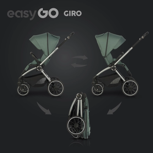 EasyGo Giro Sage Green Bērnu rati 2in1