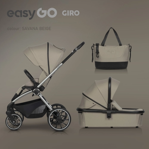 EasyGo Giro Savana Beige Bērnu rati 2in1
