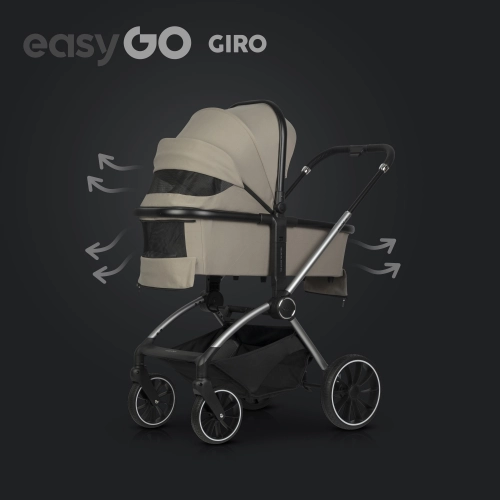 EasyGo Giro Savana Beige Bērnu rati 2in1