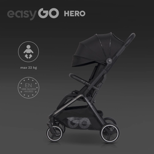 EasyGo Hero Ebony Black Pastaigu rati
