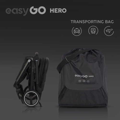 EasyGo Hero Ebony Black Pastaigu rati