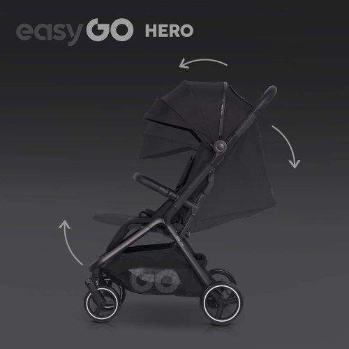 EasyGo Hero Ebony Black Pastaigu rati