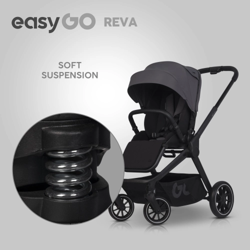 EasyGo Reva Cloudy Gray Bērnu rati 2in1