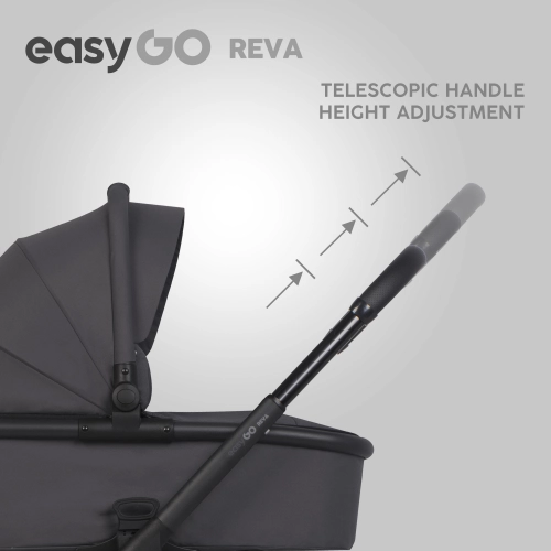 EasyGo Reva Cloudy Gray Bērnu rati 2in1