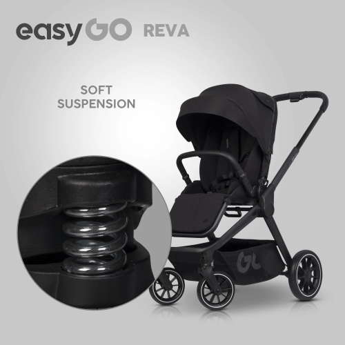 EasyGo Reva Ebony Black Детская коляска 2in1