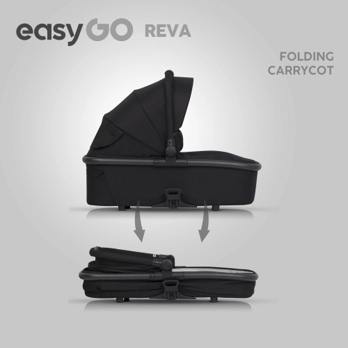 EasyGo Reva Ebony Black Bērnu rati 2in1