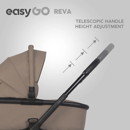 EasyGo Reva Golden Beige Bērnu rati 2in1