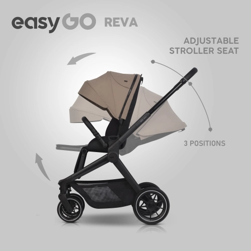 EasyGo Reva Golden Beige Bērnu rati 2in1