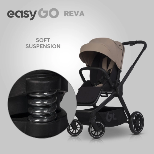 EasyGo Reva Golden Beige Bērnu rati 2in1