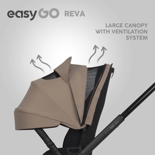 EasyGo Reva Golden Beige Bērnu rati 2in1