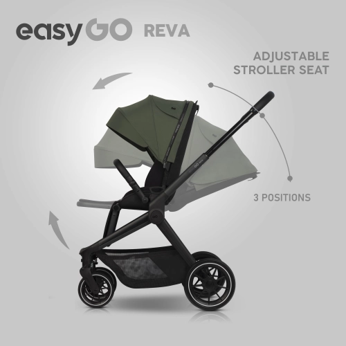 EasyGo Reva Jungle Green Bērnu rati 2in1