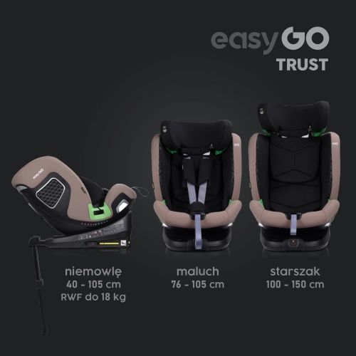 EasyGo Trust Taupe Bērnu autosēdeklis 0-36 kg