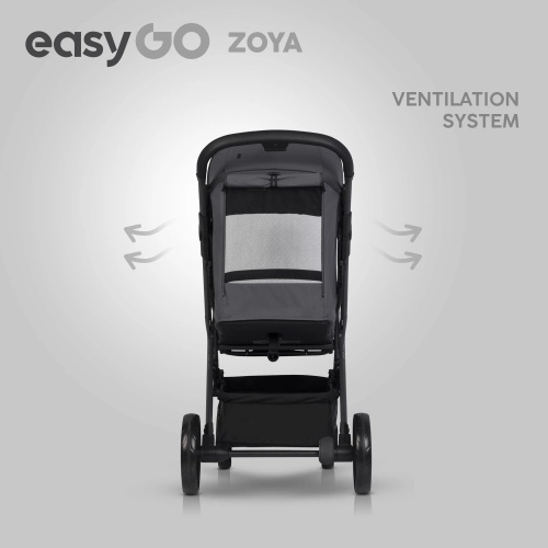 EasyGo Zoya Cloudy Gray Bērnu rati 2in1