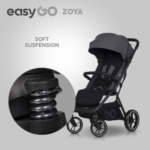 EasyGo Zoya Cloudy Gray Bērnu rati 2in1