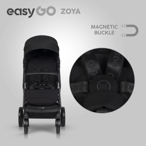 EasyGo Zoya Ebony Black Pastaigu rati