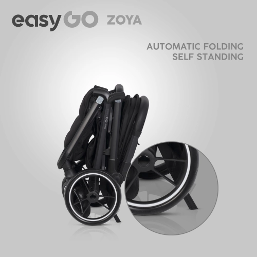 EasyGo Zoya Ebony Black Pastaigu rati