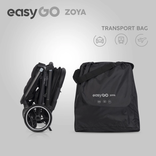 EasyGo Zoya Ebony Black Pastaigu rati