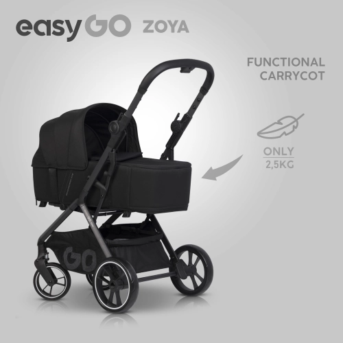 EasyGo Zoya Ebony Black Pastaigu rati