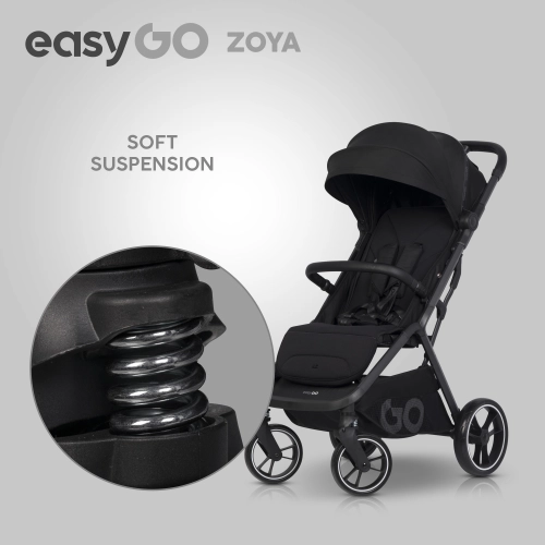 EasyGo Zoya Ebony Black Pastaigu rati