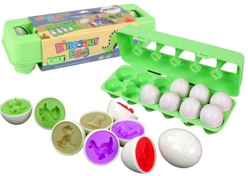 Educational Egg Sorter Set Dinosaurs Puzzle 12 Pieces
