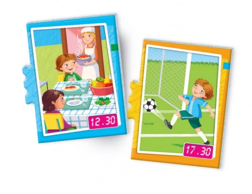 Educational Game Puzzle: What Time Is It? Clock Play and Learn Polish Language Clementoni 50771