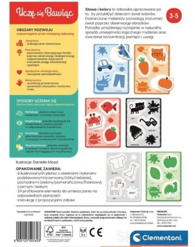 Educational Game Words and Colours  Play and Learn Polish Language Clementoni 50760