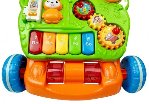 Educational Pusher for Babies with piano
