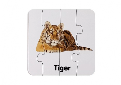Educational Puzzle Wild Animals Puzzle 10 English Connections