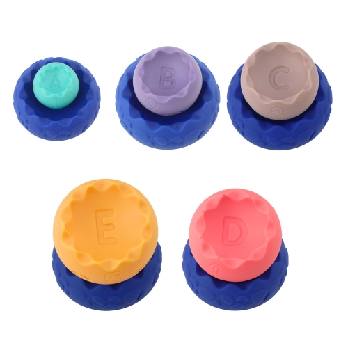 Educational Set Soft Eggs Balls With Numbers Sensory Tower 6 pcs.