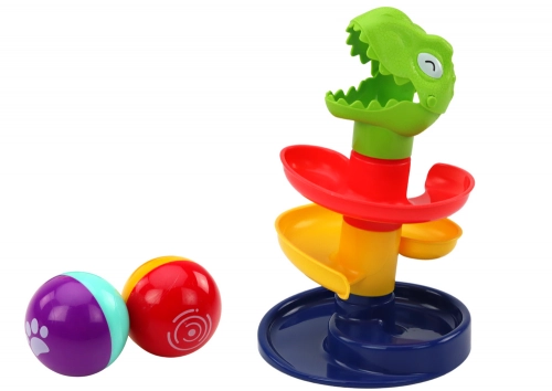 Educational Slide For Balls Sorter Green Dinosaur