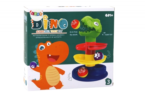 Educational Slide For Balls Sorter Green Dinosaur