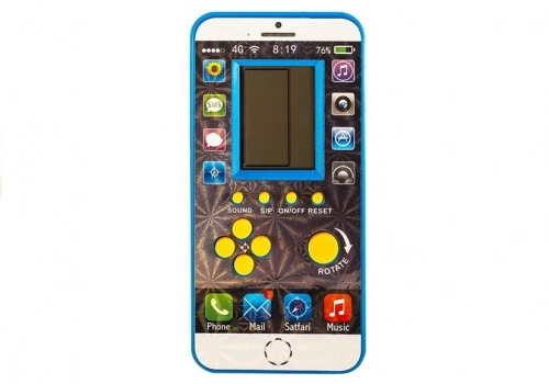Electronic Brick Game Tetris Smartphone Blue