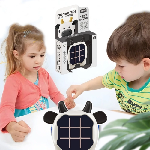 Electronic Game 3in1 Tic Tac Toe Memory Cow Black and White
