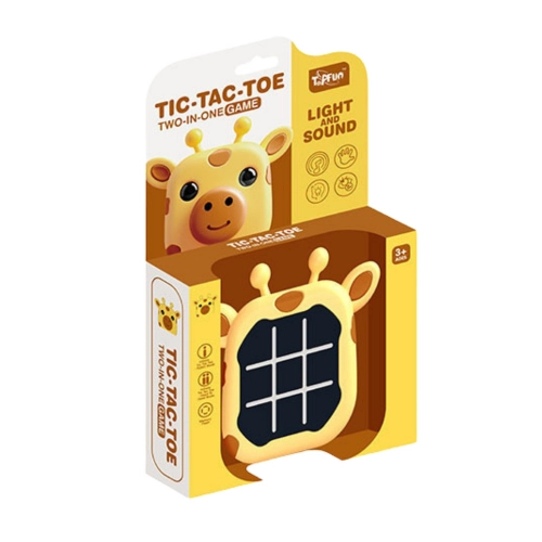 Electronic Game 3in1 Tic Tac Toe Memory Giraffe Yellow