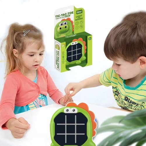 Electronic Game 3in1 Tic Tac Toe Memory Green Dinosaur