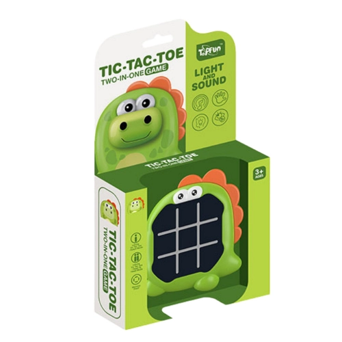 Electronic Game 3in1 Tic Tac Toe Memory Green Dinosaur