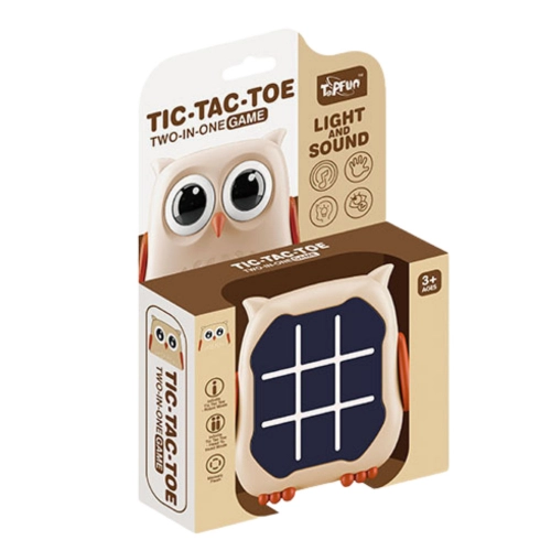 Electronic Game 3in1 Tic Tac Toe Memory Owl Beige