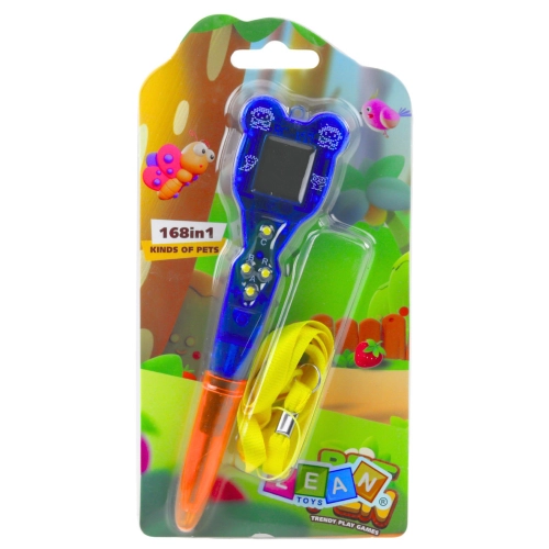 Electronic Game with Pen 168 in 1 Orange and Blue Lanyard