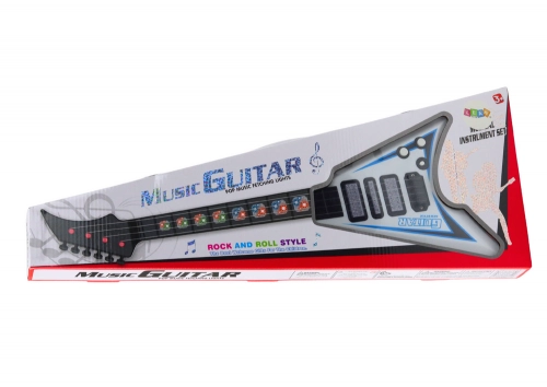 Elektriskā ģitāra bērniem ar gaismas efektiem Blue