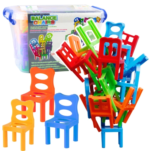 Falling Balance Chairs Arcade Game 48 Pieces Colorful