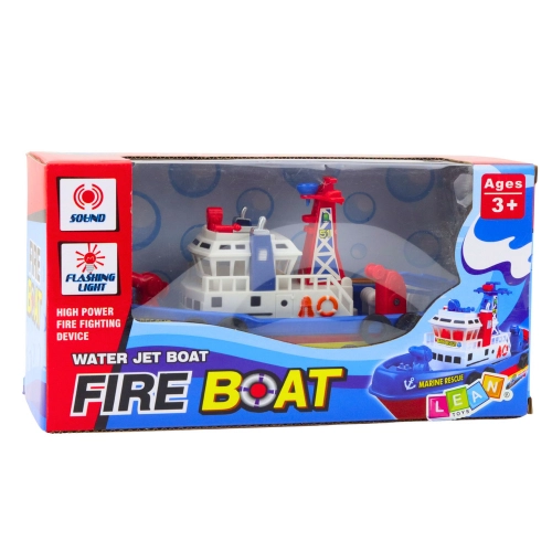 Fireboat with Tug and Water Spray Lights and Sounds